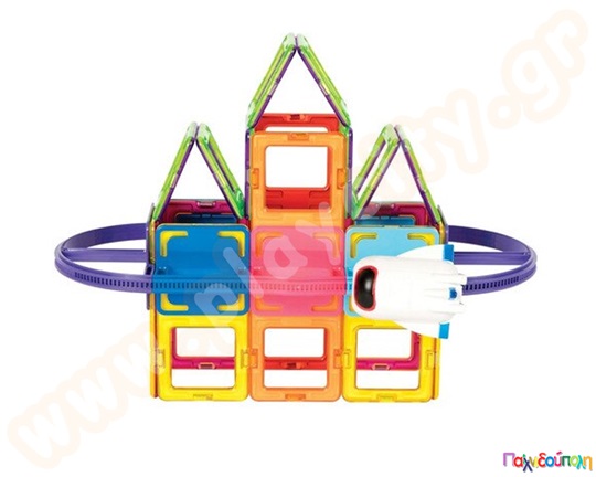 Μαγνητικά τουβλάκια κατασκευών MagFormers Sky Track Play 44 τεμαχίων
