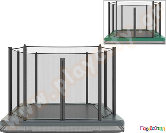 Τραμπολίνο Orbit InGround 305x183 εκ. με ολόκληρο δίχτυ