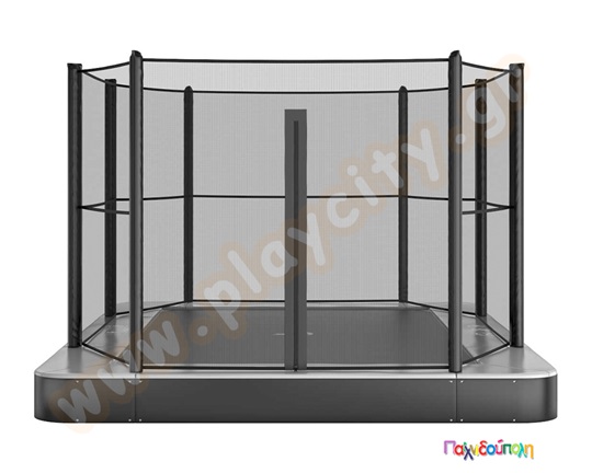 Τραμπολίνο "Primus Flat" 427x305 εκ. με ολόκληρο δίχτυ