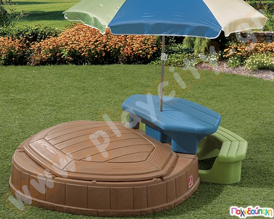 Τραπέζι πικ νικ με αμμοδόχο και ομπρέλα Step2