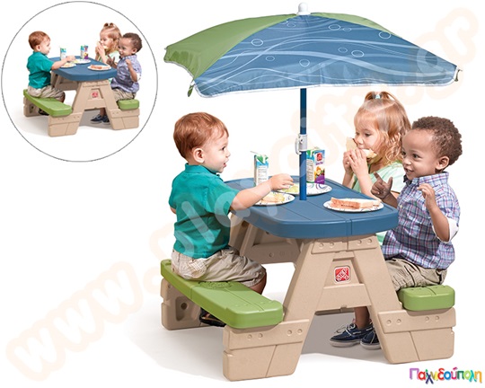 Τραπέζι Εξοχής με Ομπρέλα Sit n Play Step2