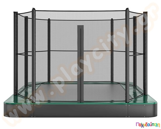 Τραμπολίνο Primus Flat 335x244 εκ. με ολόκληρο δίχτυ