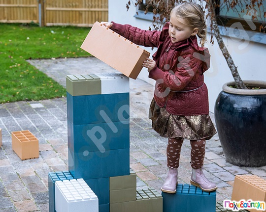 Γιγάντια τούβλα (Μπλε - Γκρι) Σετ 26 τμχ.