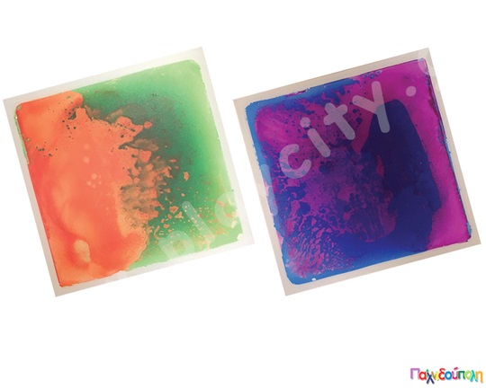 Πολυαισθητηριακά πλακάκια με υγρό gel και UV Σετ 4 τεμάχια