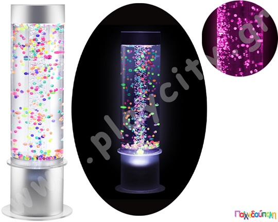 Φωτεινός σωλήνας με αιωρούμενες φούσκες