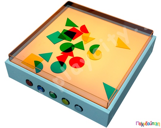 Φωτιζόμενο τραπέζι με αποσπώμενο προστατευτικό άμμου