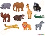 Άγρια ζώα από τσόχα σετ 10 τεμαχίων