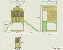 Δενδρόσπιτο με κυματιστή τσουλήθρα  Συστήματα Παιδικής Χαράς