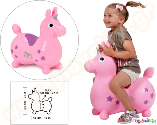 Rody ροζ Ο φουσκωτός μονόκερος