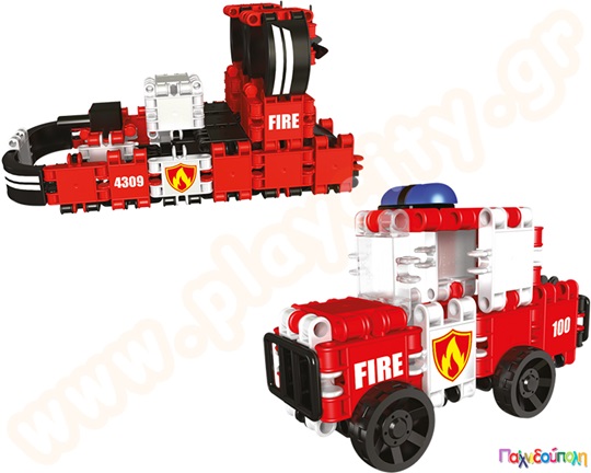 Πυροσβεστική Σετ Clics (κουτί με 127 τεμάχια)