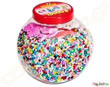 Χάντρες 5 mm 15000 τμχ. σε κουβαδάκι με 3 κάδρα δημιουργίας (τετράγωνο, λουλούδι, γοργόνα)  Πλαστικά Παιχνίδια Κατασκευών με Χάντρες Midi HAMA