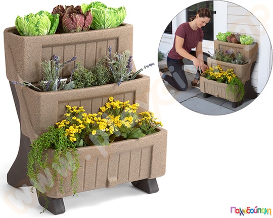 Τριπλή γλάστρα λουλουδιών Simplay3