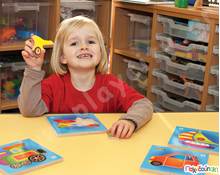 Σετ 4 Βρεφικά παζλ με πλαίσιο - Μεταφορικά μέσα  Ξύλινα Εκπαιδευτικά Παζλς