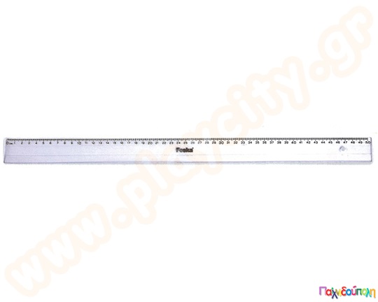 Χάρακας διαφανής πλαστικός 50 εκ.