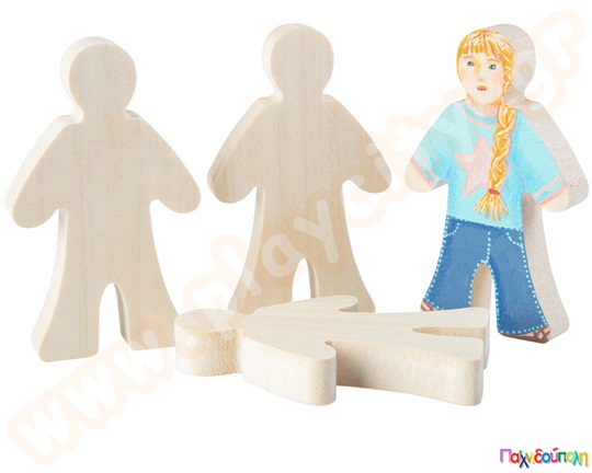 Ξύλινες φιγούρες ανθρώπων σετ 4 τμχ.