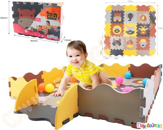 Ελαστικές πλάκες Ζωάκια με ανυψωμένη οριοθέτηση