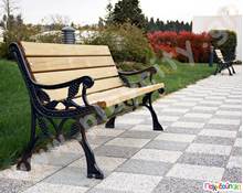 Παγκάκι με πλάτη  Εξοπλισμός Πόλης - Παγκάκια - Κάδοι