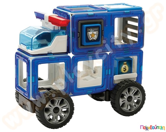 Μαγνητικά τουβλάκια κατασκευών MagFormers Amazing Police Set