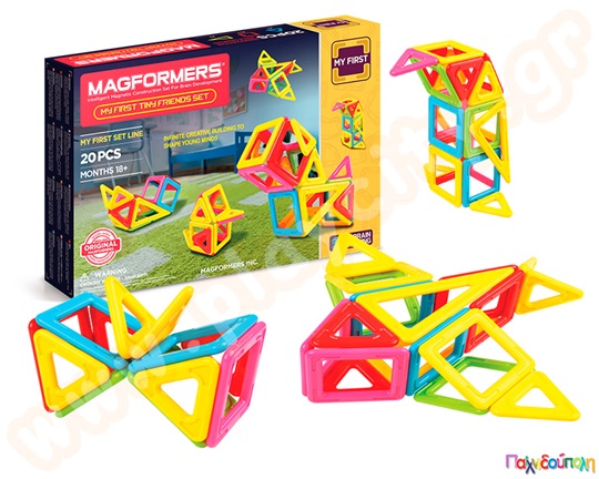 Μαγνητικά τουβλάκια κατασκευών MagFormers My first Tiny Friend 20 τεμαχίων