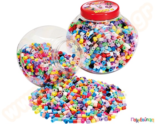 Σετ 2000 τμχ. 14 χρωμάτων χάντρες 10 mm αποχρώσεις ροζ