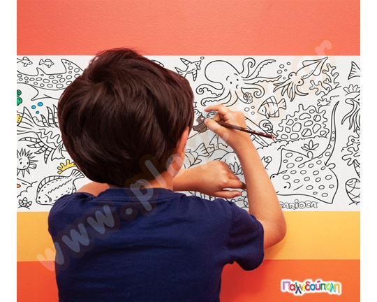 Αυτοκόλλητο ρολό ζωγραφικής θαλάσσιος κόσμος 198 x30 εκ.