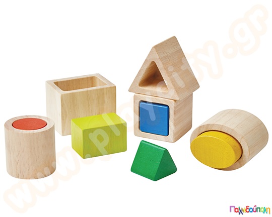 Κουτιά γεωμετρικής αντιστοίχισης Plan Toys