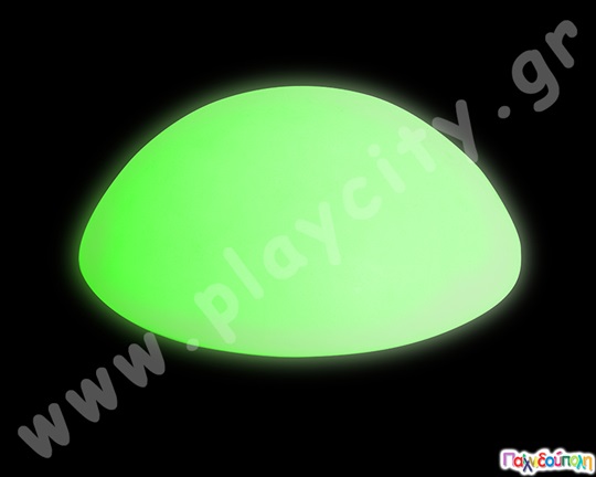 Φωτεινό βότσαλο LED με επίπεδη βάση