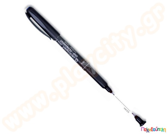 Μαρκαδόρος λεπτός ανεξίτηλος μαύρος