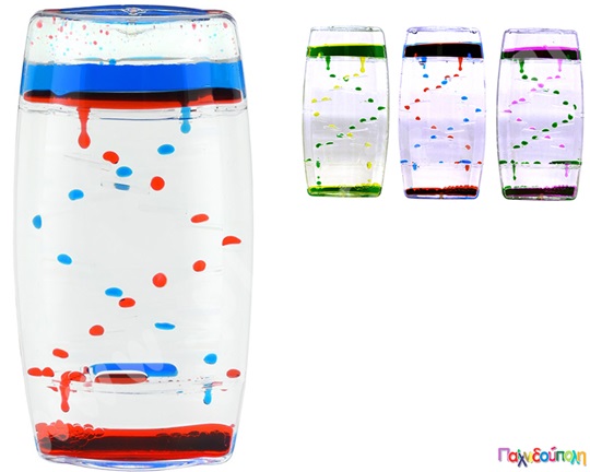 Κλεψύδρα υγρών σε οβάλ σχήμα