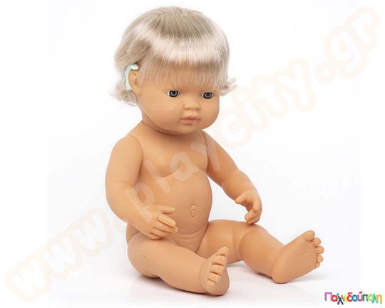 Κούκλα κοριτσάκι με βοηθητικό ακουστικό 38 εκ.