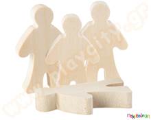 Ξύλινες φιγούρες ανθρώπων σετ 4 τμχ.  Διακοσμητικά Ξύλινα