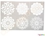 Στένσιλ τεχνικής Mandala σετ 6 τμχ.