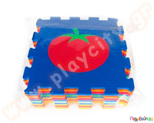 Ελαστικές πλάκες EVA με φρούτα και λαχανικά