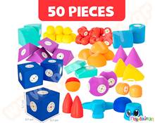 Εκπαιδευτικό παιχνίδι STEM Αφρώδη Μαγνητικά Τουβλάκια - Σετ 50 τεμάχια  Πλαστικά Παιχνίδια Κατασκευών με Τουβλάκια Μαλακά