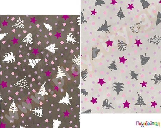 Χαρτόνι X-mas δενδράκια 50 χ 70 εκ, 300 gr