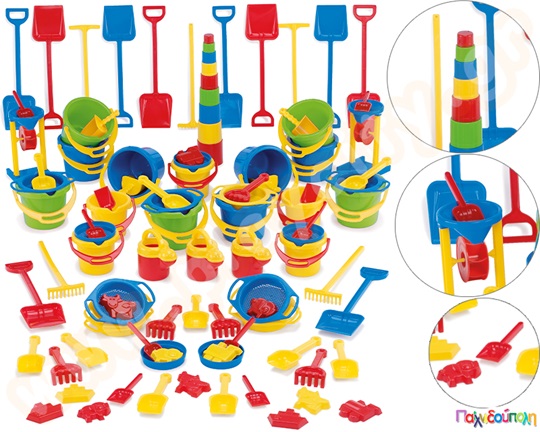 Γιγαντίαιο σετ άμμου-νερού 100 τεμαχίων