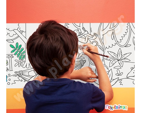 Αυτοκόλλητο ρολό ζωγραφικής ζούγκλα 198 x30 εκ.