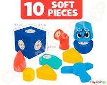 Εκπαιδευτικό παιχνίδι STEM Αφρώδη Μαγνητικά Τουβλάκια - Αεροπλάνο 10 τεμάχια  Πλαστικά Παιχνίδια Κατασκευών με Τουβλάκια Μαλακά