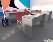 Διθέσιο θρανίο με ξύλινο σκελετό  Ξύλινα Παιδικά Τραπεζάκια