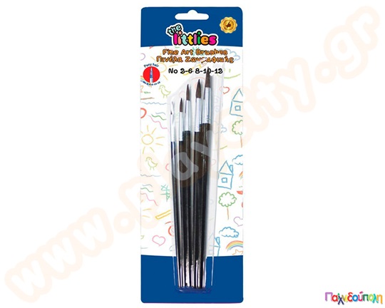 Σετ 5 πινέλα στρόγγυλα PONY HAIR