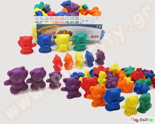 Αρκουδάκια ταξινόμησης μεγέθους και χρωμάτων