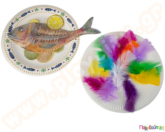 Χάρτινα λευκά πιάτα 23 εκ. 100 τμχ.