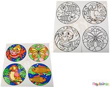 Διακοσμητικά για παράθυρα, ζωάκια σετ 4 τμχ.  Χριστουγεννιάτικα Χαρτιά και Χαρτόνια