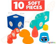 Εκπαιδευτικό παιχνίδι STEM Αφρώδη Μαγνητικά Τουβλάκια - Βάρκα 10 τεμάχια  Πλαστικά Παιχνίδια Κατασκευών με Τουβλάκια Μαλακά