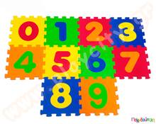 Ελαστικές πλάκες EVA με αριθμούς  Δάπεδα Ασφαλείας Παιδικού Δωματίου