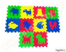 Ελαστικές πλάκες EVA με ζωάκια  Δάπεδα Ασφαλείας Παιδικού Δωματίου