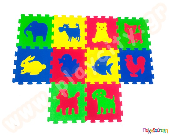 Ελαστικές πλάκες EVA με ζωάκια