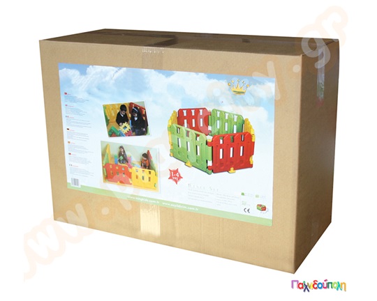 Σετ Πλαστικός φράχτης χώρου παιχνιδιού μεσαίος με βάσεις