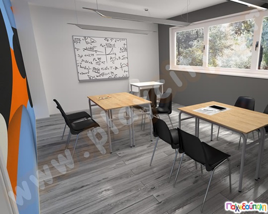 Διθέσιο θρανίο με μεταλλικό σκελετό