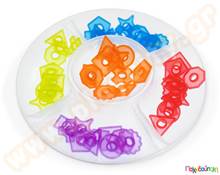 Σετ 4 διαφανείς δίσκοι  Εκπαιδευτικά Παιχνίδια με Σχήματα - Μεγέθη - Χρώματα